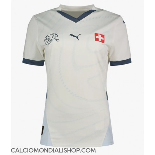 Maglie da calcio Svizzera Seconda Maglia Femminile Europei 2024 Manica Corta